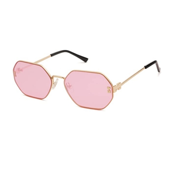 Hexagon Pink Sunglasses Trendy Polygon Sun Glasses UV400 Protective - Picture 6 of 7